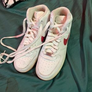 Red bottom Air Force 1- high top